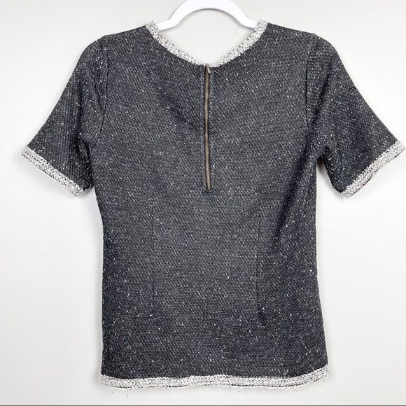 CAbi Coco Shell Tweed Short Sleeved Sweater - Picture 5 of 5